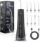 Water Flosser Pick for Teeth & Braces, 300ML Cordless Power Dental Flossers with 8 Jet Tips, Oral Irrigator 5 Use Modes, IPX7 Waterproof, Portable for Home Travel