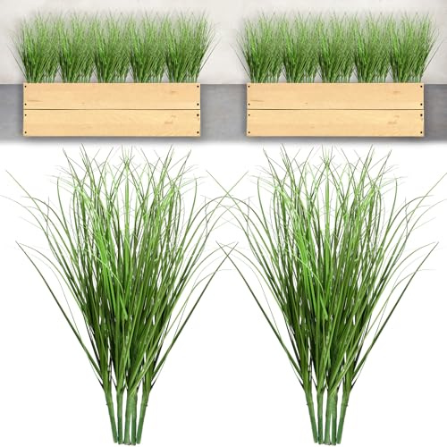 10PCS Artificial Plants Onion Grass, Faux Shrubs Wheat Grass Greenery Stems Onion Grass-Greenery Faux Greenery Stems for Home Decor, Fake Tall Grass-Plant for House Home Indoor Outdoor Office Room