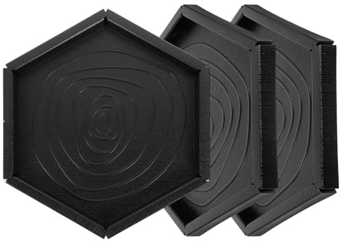 BAZEITFLOW Lot De 3 Bols Alimentaires Hexagonaux pour Reptiles en Plastique Solide, Plats Multifonctions pour Nourriture Et Eau, Adaptés Aux Tortues, Lézards Et Petits Animaux De Compagnie
