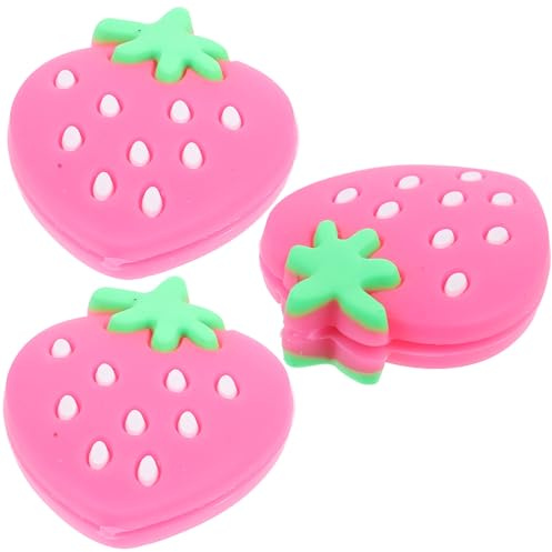 Toyvian Ammortizzatore Smorzatore di Vibrazioni per Racchetta da Tennis Set 3 Pezzi in Silicone Rosa Fragola Riduce Urti e Protegge Braccio Durante Gioco