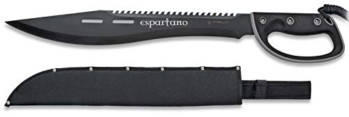 iFIELD Machete EL29004 45 cm schwarz getöntes Blatt, antihaftbeschichtet, Gesamtlänge 62 cm, Gummigriff, Campinggerät zum Angeln, Jagen, Sportaktivitäten