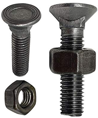 DOJA INDUSTRIAL | Viti a Testa Svasata | 20 Pezzi | Dimensioni: 11 x 50 mm | Acciaio | Bulloni Aratro | Bullone a Testa Piatta Rotonda con Esagono Incassato | Settore: Agricoltura