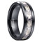 GALANI Wolfram Ring 8mm Ringe Herren Schwarz mit Noctilluzent Spinne Wolframkarbid Ringe für Weihnachten Jubiläumsring Geburtstagsgeschenk Tägliche Abnutzung Ring Schmuck Comfort Fit Größe 60(19.1)