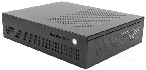 Boîtier Mini ITX, Petit Châssis ITX Debout ou Bas USB2.0, Boîtier en Acier, Support SSD 50 Mm, Refroidisseur de Processeur, Boîtier PC Compact pour Ordinateur de Jeu, Conception