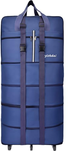 Kensbro 150 l utdragbar resväska med hjul, konverterbar stor weekendväska/sportväska, vikbar handbagage, reseväska med två bagagehandtag fodral och en axelrem