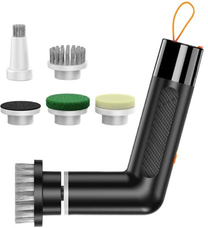 Brosse de nettoyage électrique sans fil amovible, 2000 mAh, brosses de nettoyage électriques rotatives, idéales pour cuisine, joints de carrelage, baignoire, 12,3 x 3,4 x 13,5 cm