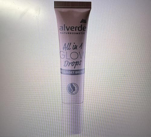 alverde NATURKOSMETIK Highlighter All in 1 Glow Drops 03 Sunset Bronze, 15 ml