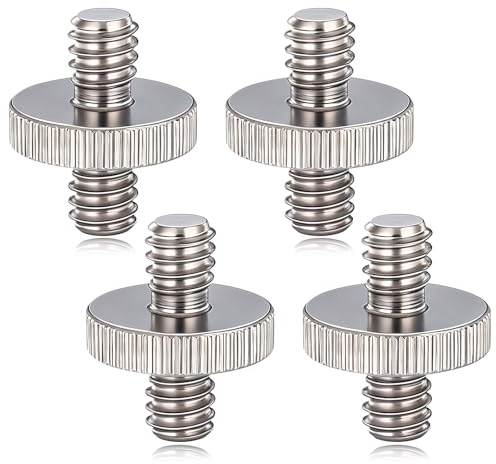 TIESOME 2 stycken kameragängadapter, 1/4 tums kameraadapter | Skruv för kamerastativ stativ fästskruv adapterskruvar för kamerastativ mikrofonstativ lampstativ