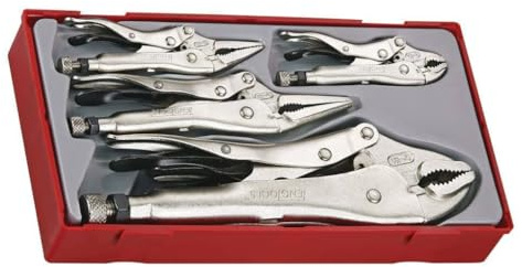Tengtools TTVG05 - Juego de 5 mordazas grip: redonda de 4, 7 y 10, recta de 4 y 6