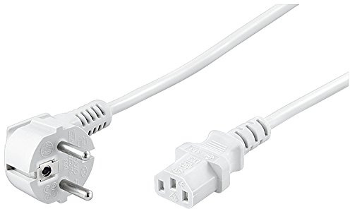 goobay 95140 IEC-strömkabel, Vit, 2 m
