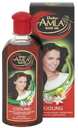 Dabur Amla Cooling Hair Oil - 200ml | For Long and Beautiful Locks | With Goodness Of Real Amla | Helps In Nourishing, Strengthening, & Cooling Hair