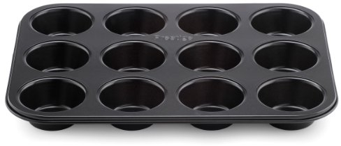 Prestige Inspire Bakeware Muffin Tin, 12 Cup - Black