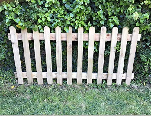 Farm and Garden Picket Garden Fence Panel Pressure Treated 90cm tall x 1.8m long