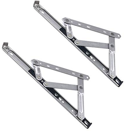 Tiberham Friction stannar, 2 st kraftiga fönsterfriktion stannar gångjärn för uPVC eller aluminiumprofilerade fönster, gångjärnslängd: 31 cm, staplad höjd: 1,5 cm (sidohängning)