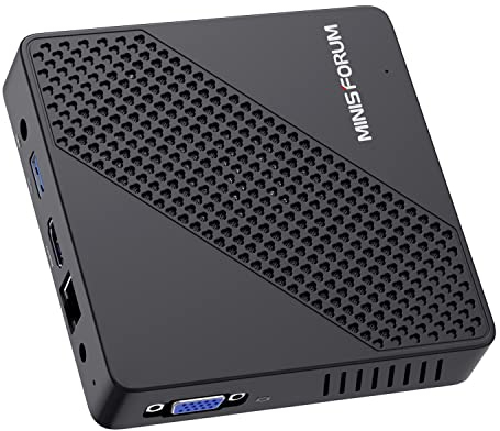 Mini PC Intel Celeron N4020 (hasta 2,8 GHz), DDR4 4 GB/64 GB eMMC, Intel UHD Graphics 600, Mini computadora sin Ventilador 4k@60Hz HDMI y VGA, USB3.0, Wi-FI 2.4/5.8G, BT4.2