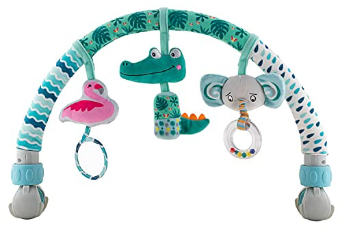 caterbee Barre de Jouets pour balançoire pour bébé, Jouet pour Poussette, Accessoire pour lit bébé et Barre d'activité pour Landau. Arche de Voyage, Jouets pour Berceau pour Tout-Petits(Animal)