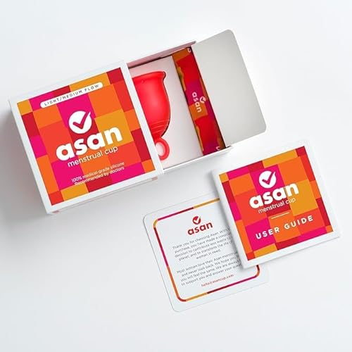 Asan Menstrual Cups - Light/Medium & Heavy Flow (Combo Pack, 2 Sizes) | Easy Insertion & Removal with Ring Design | 12 Hour Leakproof & Reusable | Medical Grade Silicone I Eco-Friendly Period Products