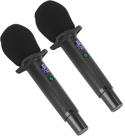 Fabater Microfono Professionale, Microfono Wireless per Karaoke, Riverbero a Bobina Dinamica, Bassa Distorsione per il