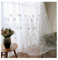 OPLKIOP Weiße, Zart Bestickte, Florale, Transparente Vorhänge – 2 Stück Fertige Dekorative Tüllvorhänge – Wohnzimmer, Balkon, Schlafzimmer, Perforiert (150 X 280 cm) (132 * 240（52 * 94.4in）)