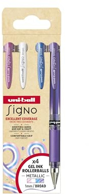 Uni-ball Coffret Rollerball encre gel Signo Broad UM-153 4P SET NO2 1,0 mm couleurs assorties