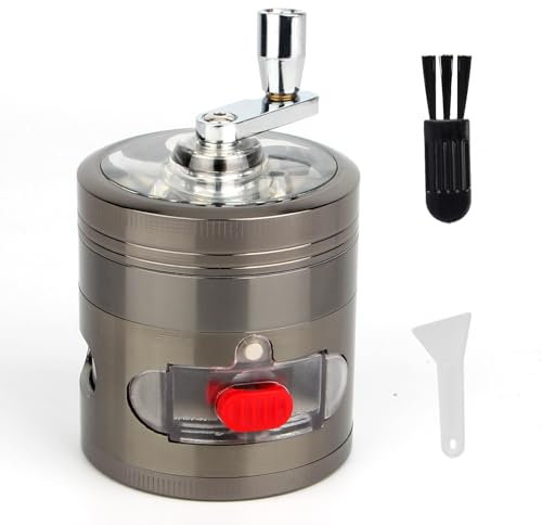 LHOEST Grinder - Macinaspezie grande, 63 mm, 40 denti, in metallo, set da 4 pezzi, per spezie, polline