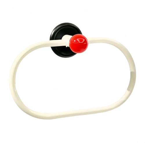 Supporto Per Asciugamani Da Bagno Senza Forare, Portasciugamani Da Cucina A Parete, Design Girevole A 180° (Rosso A)