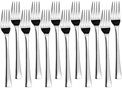 JAY - 11049002 - Pack de 12 Tenedores de Mesa, Colección Vanity, 206 mm, Acero Inoxidable, Espesor 2 mm, Ligereza y Equilibrio para Uso Diario, Fabricado en España