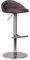 Wohnling Barhocker WL1.602 Braun Edelstahl höhenverstellbare Sitzhöhe 54-79 cm, Design Barstuhl mit Rückenlehne, Bistrohocker Barsitz Gepolstert, Thekenhocker 360° Drehbar, Tresenstuhl Modern