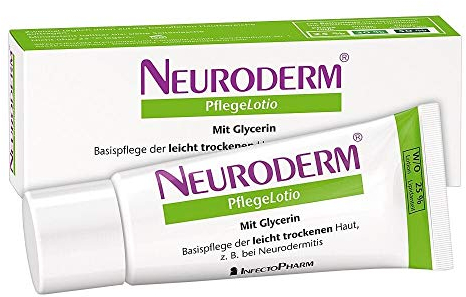 NEURODERM Pflegelotio, 100 ml – Lotion mit Glycerin bei Neurodermitis | Pflegelotion für leicht trockene Haut | Für Erwachsene, Kinder & Säuglinge – Reduziert Hauttrockenheit