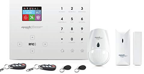 Mach Power Kit Centrale di Allarme Touch 32 Zone Wireless + 8 Zone Filari, GSM/GPRS/Wi-Fi, Display Touch, Supporto RFID, Antifurto Casa e Ufficio, Controllo Remoto da App (AS-TPCW-040)