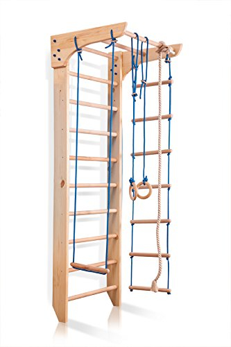 Espalier, cadre d'escalade pour enfants de 2 à 240 cm, gymnastique, équipement de sport d'intérieur, mur d'escalade, bois, enfants, barre de traction