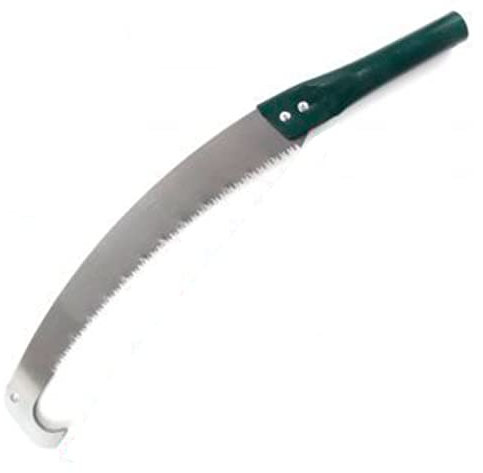 Tradineur - Sierra para podar, especial madera, hoja de 35,5 cm y mango de metal, válida para adaptar mango extensible, serrucho, segueta de poda con dientes, 54,5 cm, color y modelo aleatorio