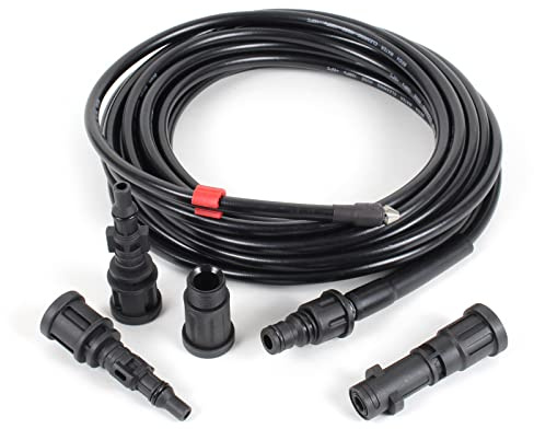 XPOtool Manguera de limpieza de tuberías 20m con 4 adaptadores 160bar limpiadoras de alta presión