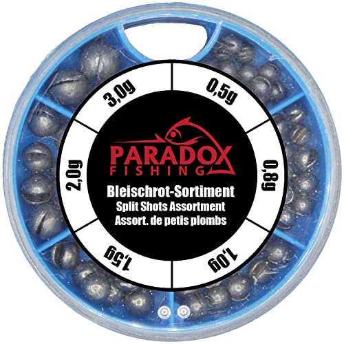 Paradox Fishing Bleischrot Angeln - Angelblei Blei Angelzubehör Angel Zubehör Schrotblei - Posen Angeln