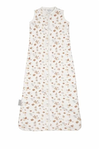 Meyco Baby Stains babysovsäck, sovsäck (100% bomull, hudvänlig, säker passform, lång dragkedja, sommarsovsäck, storlek: 70 cm), neutral