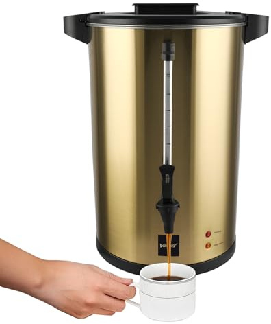 Valgus Percolador Cafetera Café 110 tazas 16L comercial de acero inoxidable doble pared Percolador profesional de café para cena y fiesta de boda