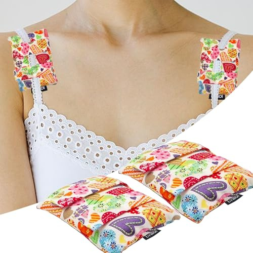 LYMOI Lot de 2 coussins de stimulateur cardiaque pour soutien-gorge, coussin de chimiothérapie pour patients chimiothérapeutes, coussin de soutien chimio, protecteur de pacemaker, coussinets de sangle
