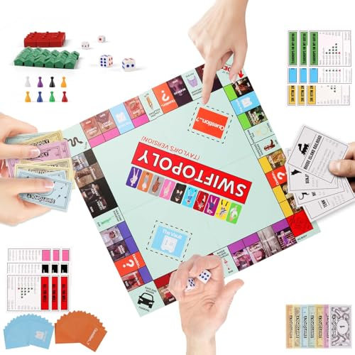 Monopoly Brettspiel, Karten Brettspiel Requisiten 2 bis 6 Spieler klassisches Familienspiel für Erwachsene und Kinder, Strategiespiel geeignet ab 8 Jahren