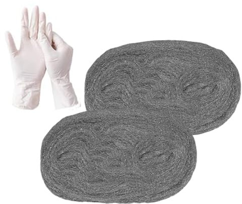 Steel Wool Mice Blocker 2 pack With Gloves DIY Kit to Use Stop Rats and Mice Insect Pest Gap Blocker for Holes Wall Crack House Garage Pipeline