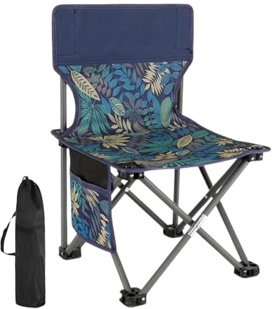 Silla plegable de viaje ultraligera, silla de camping duradera, capacidad de 286 libras para uso al aire libre, asiento de picnic portátil para viajes en la playa, senderismo, trekking, barbacoa