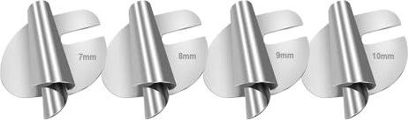 Foyscr 4PCS Sewing Machine Rolled Hem Presser Foot - 7-10mm 4-Size Stainless Steel Sewing Accessories, Wide Application for Home Use
