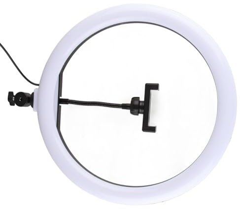 CHICIRIS LED Selfie-Ringljus med Justerbar Ljusstyrka för Livestreaming, Smink, Fotografering, 13 Tums Ringljus för Alla, USB-, ABS-material