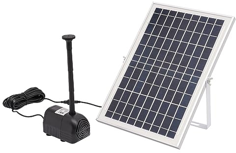 Pompa solare per laghetto da 10 W, 1000 l/h con pompa senza spazzole per laghetto da giardino, fontane e giochi d'acqua, pompa ad acqua a energia solare per esterni, senza collegamento di
