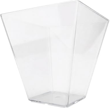 Sillar 100 Coppette Dessert in Plastica Trasparente 150 ml, Bicchierini Monoporzione Riutilizzabili, Contenitori per Gelato, Mousse, Budino, Finger Food, Aperitivo, Feste e Buffet