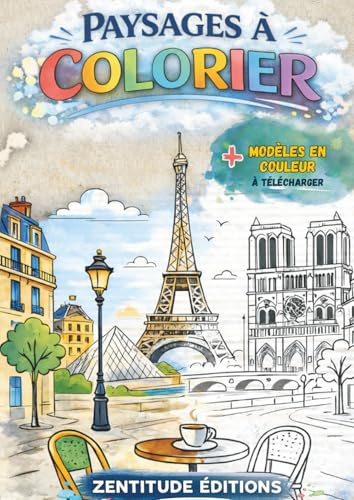50 Paysages et Villes du Monde à Colorier: Livre de coloriage adulte – Évasion et créativité au bout du crayon