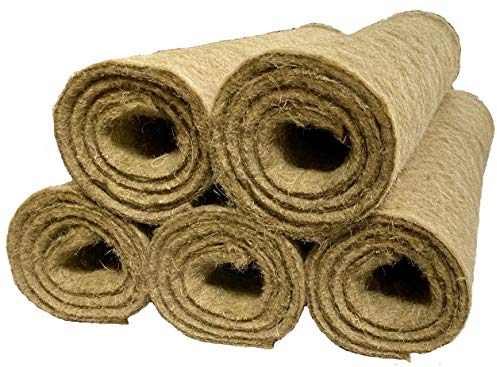 pemmiproducts Nagerteppich 100% Hanf, 120 x 50 cm ca. 10 mm dick, 5er Pack,Nagermatte, Hanfmatte für Kaninchen,Meerschweinchen, Nager,Hemp mat