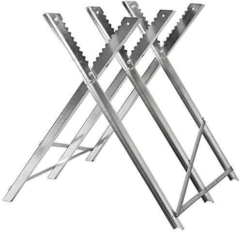 tectake® Holzsägebock für Kettensäge - Diverse Modelle - (Silber/Typ 401492)