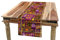 ABAKUHAUS orientalisch Tischläufer, Maske Giraffe, Esszimmer Küche Rechteckiger Dekorativer Tischläufer, 40 x 225 cm, Lila Gelb