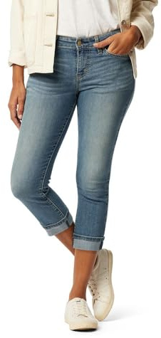 Levi Strauss Signature Gold Capri taille mi-haute coupe ajustée pour femme en denim stretch (également disponible en tailles plus), glace bleue, 38