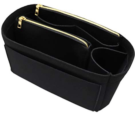 LEXSION Väskorganisatör, filtfoder för handväska, insats för neverfull, tote och handväska, formstöd 8023 svart, storlek XL
